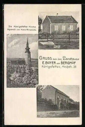AK Königstetten, Landhaus E. Boyer von Berghof, Hochstrasse 28