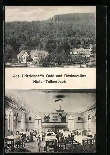 AK Hinter-Tullnerbach, Jos. Fritzlehners Café und Restauration