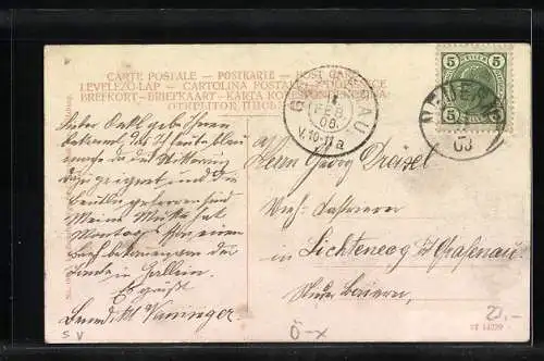AK Salzburg, M. Waldhörs Hotel zur Alten Welt