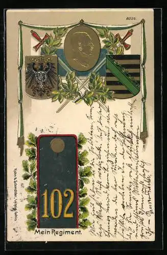 Lithographie Regiment 102, Wappen