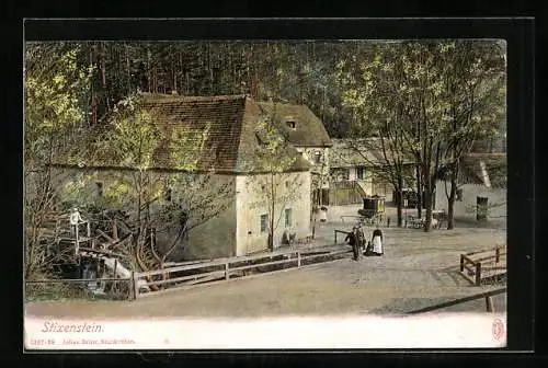 AK Ternitz, Stixenstein, Partie am Gasthaus