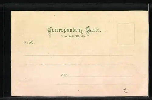 Lithographie Grödig /Salzburg, Kugelmühlen, Figur mit Schwert u. langem Bart, Untersberghaus, Ortsansicht