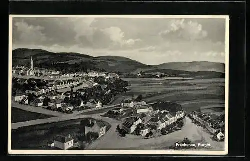 AK Frankenau /Burgld., Gesamtansicht mit Bergpanorama aus der Vogelschau