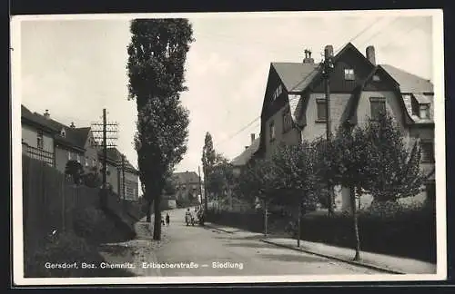 AK Gersdorf / Hohenstein-Ernstthal, Erlbacherstrasse, Siedlung