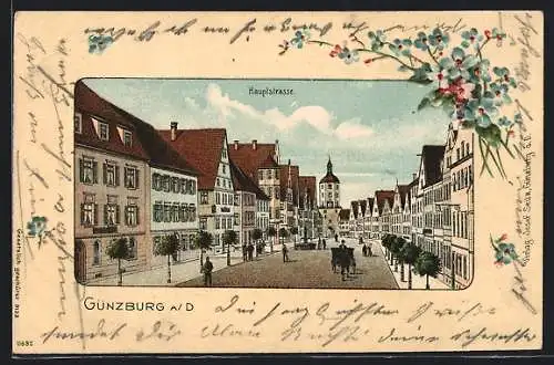 Präge-Lithographie Günzburg a. D., Hauptstrasse mit Tor