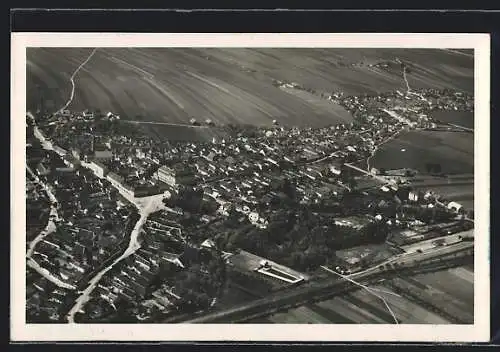 AK Haugsdorf, Ortsansicht vom Flugzeug aus