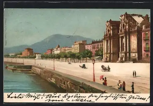 Lithographie Palermo, Porta Felice e Passegiata