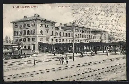 AK Donauwörth, Bahnhof von der Gleisseite