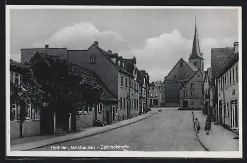 AK Hofheim / Mainfranken, Blick in die Bahnhofstrasse