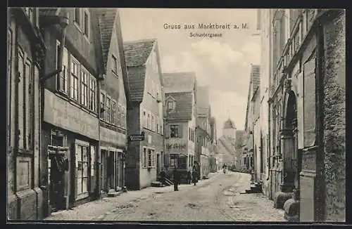 AK Marktbreit a. M., Colonialwaren-Geschäft, Schustergasse