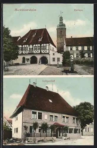 AK Markteinersheim, Rathaus und Luitgardhof