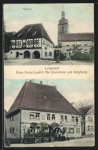 AK Markteinersheim, Rotes Kreuz-Lazarett im Luitgardhof, Rathaus