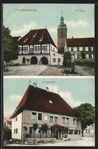 AK Markteinersheim, Rathaus und Luitgardhof