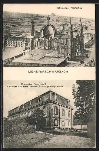 AK Münsterschwarzach, Ehemalige Papierfabrik, Ehemaliger Klosterbau