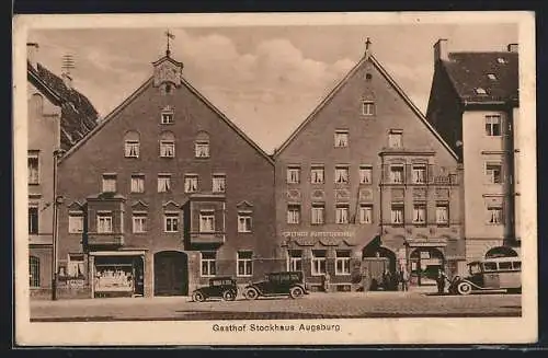 AK Augsburg, Partie am Gasthof Zum Stockhaus