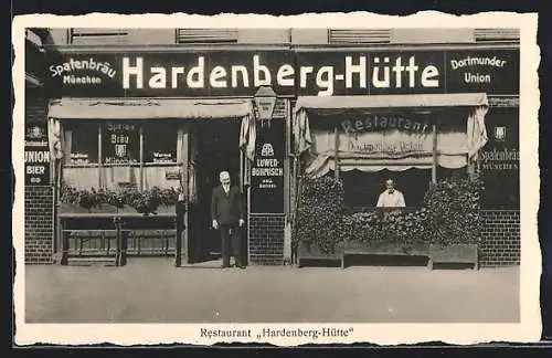 AK Berlin-Charlottenburg, Das Restaurant Hardenberg-Hütte