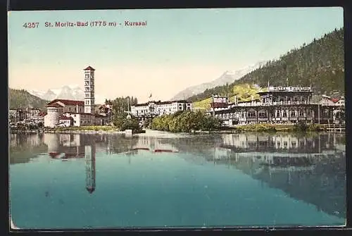 AK St. Moritz-Bad, Hotel Kursaal, Ortsansicht