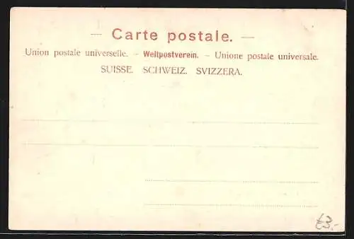 AK Seelisberg, Ortsansicht mit Kirche aus der Vogelschau