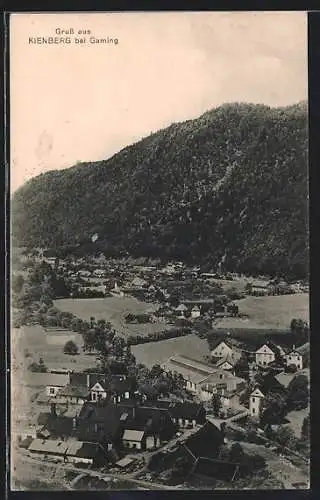 AK Kienberg /Gaming, Ortsansicht mit Bergblick aus der Vogelschau