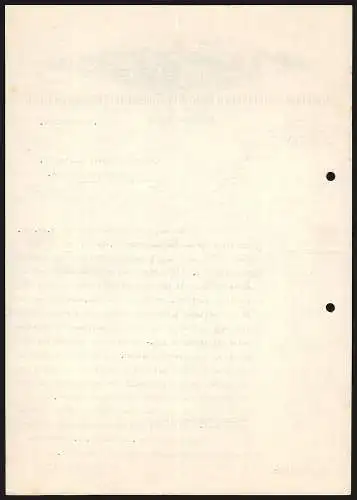 Rechnung Landshut /Bayern 1933, Vereinigte Kunstmühlen Landshut-Rosenheim AG, Modellansicht der beiden Werke