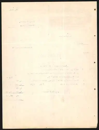 Rechnung Heilbronn 1911, J. Weipert & Söhne, Maschinenfabrik und Eisengiesserei, Betriebsansicht und Preis-Medaillen