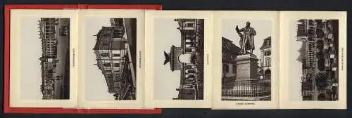 Leporello-Album Kassel mit 18 Lithographie-Ansichten, Friedrichsplatz, Bildergallerie, Author, Spohr Denkmal, Orangerie
