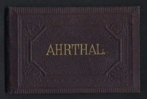 Leporello-Album Ahrthal mit 17 Lithographie-Ansichten, Bad Neuenahr, Kurhotel, Landskron, Panorama Ahrweiler
