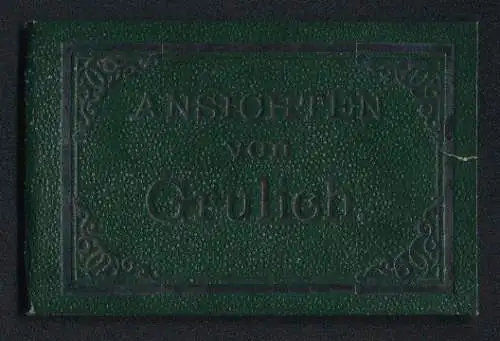 Leporello-Album Grulich mit 7 Lithographie-Ansichten, Wallfahrtskloster am Muttergottesberg, Hauptportal, Marienbrunn