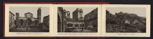 Leporello-Album Arles mit 14 Lithographie-Ansichten, Eglise St. Gilles, Les Baux, Theatre Romain