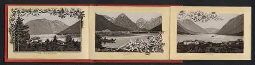 Leporello-Album Pertisau mit 12 Lithographie-Ansichten, Seespitz, Achensee, Zillerthal, Zahnradbahn
