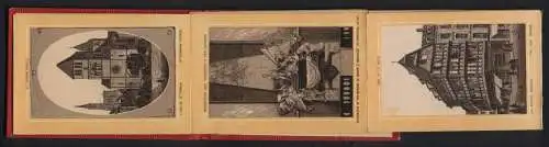Leporello-Album Strassburg mit 13 Lithographie-Ansichten, St. Thomas-Kirche, Mausoleum Marschall v. Sachsen