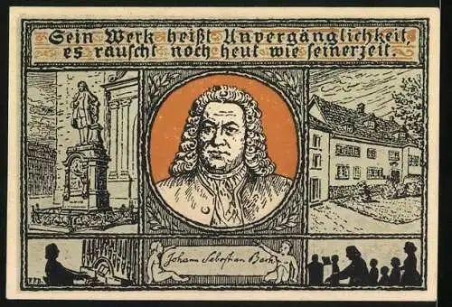 Notgeld Eisenach 1921, 50 Pfennig, Notgeldsammler, Johann Sebastian Bach
