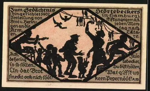 Notgeld Verden /Aller 1921, 25 Pfennig, Verteilung von Fisch und Fleisch an die Armen