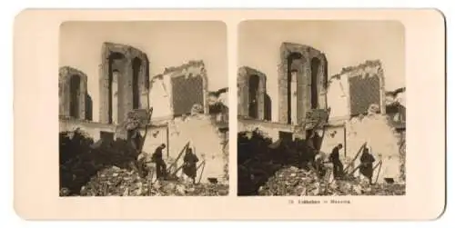 Fotografie NPG, Berlin-Steglitz, Ansicht Messina, Ruine nach einem Erdbeben