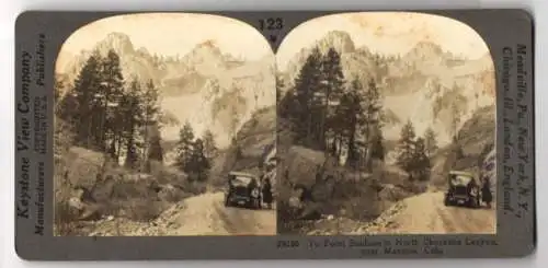 Stereo-Fotografie Keystone View Company, Meadville, Ansicht Manitou / Colorado, Point Sublime North Cheyenne Canyon
