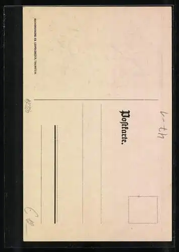 Künstler-AK Verbindungshaus, Couleur, Signaturen, Jahr 1929