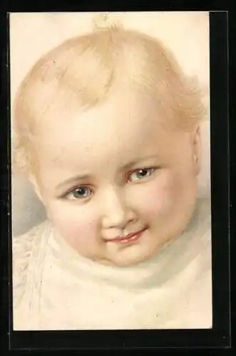 AK Gesicht eines blonden Kindes