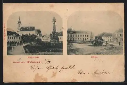 AK Wolkersdorf, Kirchenplatz, Schule