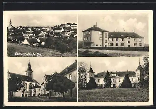 AK Drasenhofen, Gebäudeansicht, Schloss, Platzansicht