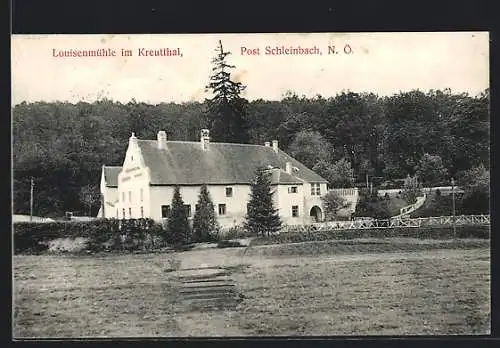 AK Schleinbach, Gasthaus Luisenmühle im Kreutthal