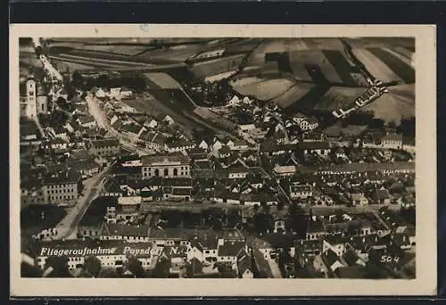 AK Poysdorf /N.-D., Teilansicht mit Strassenpartie