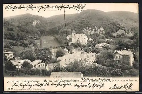 AK Kaltenleutgeben, Panorama mit Gaisberg