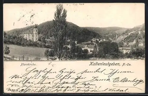 AK Kaltenleutgeben, Pfarrkirche und Ortschaft