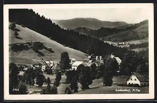 AK Lackenhof, mit Blick auf die Kirche