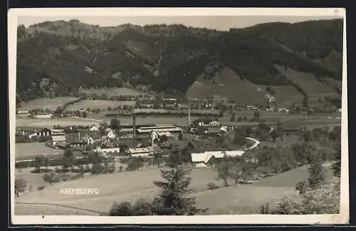 AK Kienberg /Böhmerwald, Ortsansicht mit Fabrik
