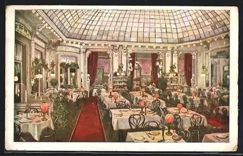 AK Wien, Innenansicht vom Restaurant Linde
