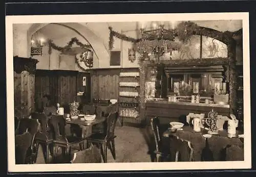 AK Wien, Gasthaus zur Linde und Lindenkeller, Rotenturmstrasse 12, Zapfhähne am Bierausschank