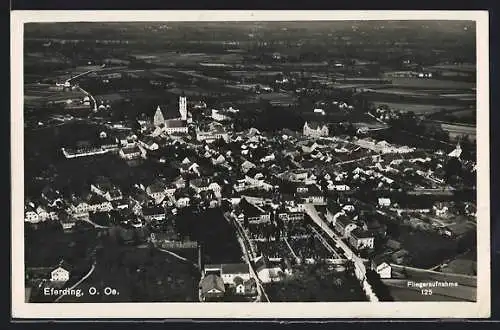 AK Eferding, Teilansicht mit Kirche