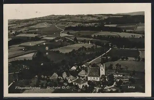 AK Stroheim, Ortsansicht mit Blick ins Land