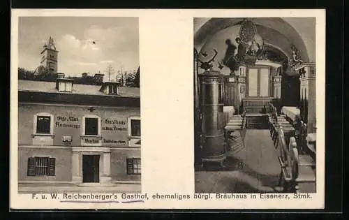 AK Eisenerz, F. u. W. Reichenbergers Gasthof